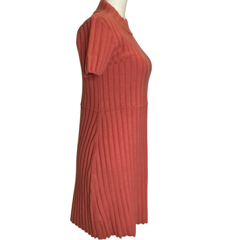 NWT Free People Lottie Knit Ribbed Mini Dress in Coral Size S/P - Picture 5 of 16
